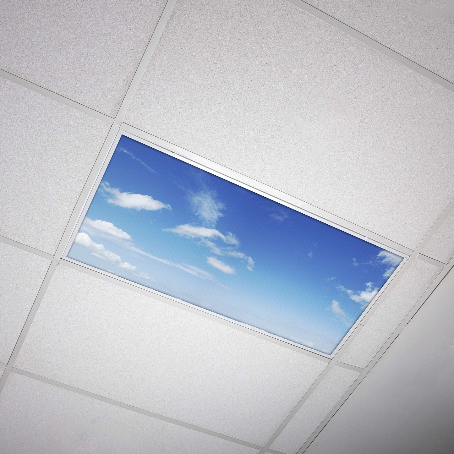 OCTO LIGHTS Fluorescent Light Covers, 2x4, Backlit Film, Cirrostratus, Model CLD-020-2x4, Classroom Use, Improve Focus