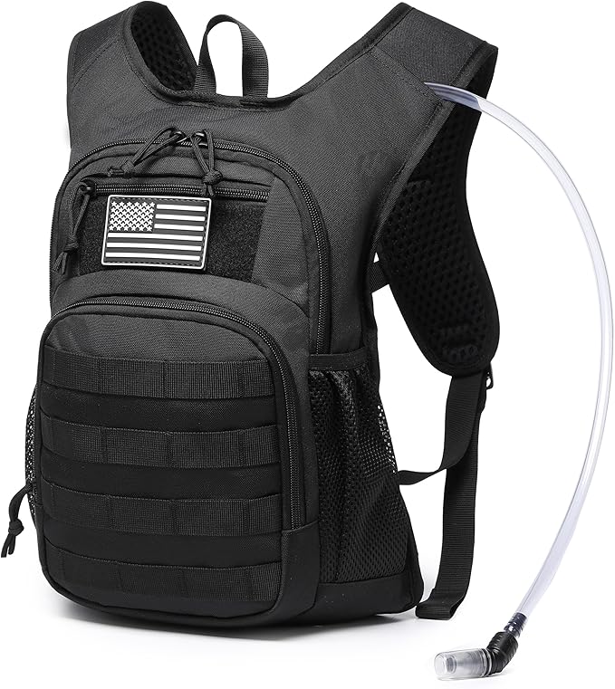 wotony Hydration Backpack with Water Bladder for Hiking Tactical Hydration Pack for Men Women Molle Water Backpack for Hiking