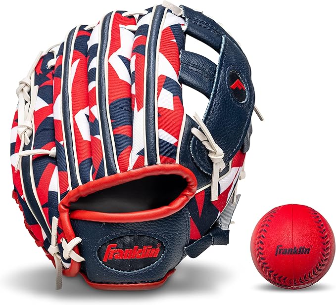 Franklin Sports Kids Baseball Gloves - RTP Youth Teeball Glove + Ball Set - Boys + Girls Teeball Mitt - Kids + Toddlers - ...