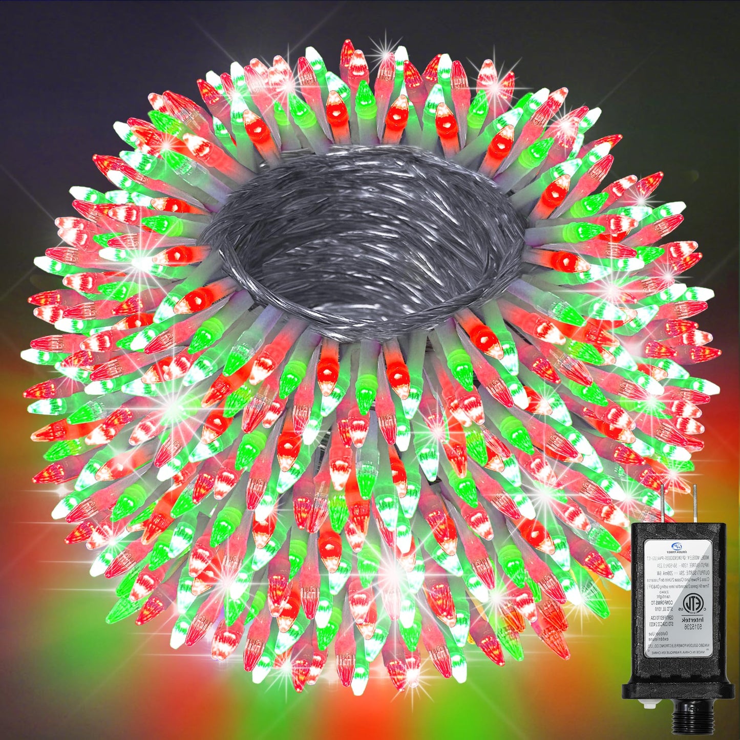 750 Led Christmas String Lights Outdoor  240Ft Twinkle Fairy Lights With Timer & Memory  12 Modes Dimmable Waterproof Tree Light For House Patio Wedding Party Christmas Decororations  Red & Green