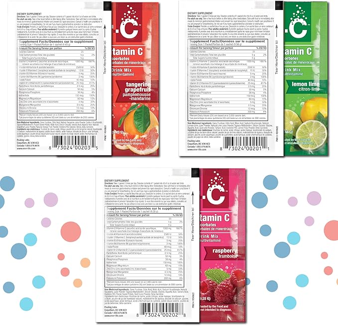 Ener-C Multivitamin Drink Mix - Vitamin Packets for Water, Electrolytes Powder Packets, Vitamin Drink Mix, Hydration Liquid Mix, Immune Booster for Adults, Healthy Energy - Variety Pack, 60 Count
