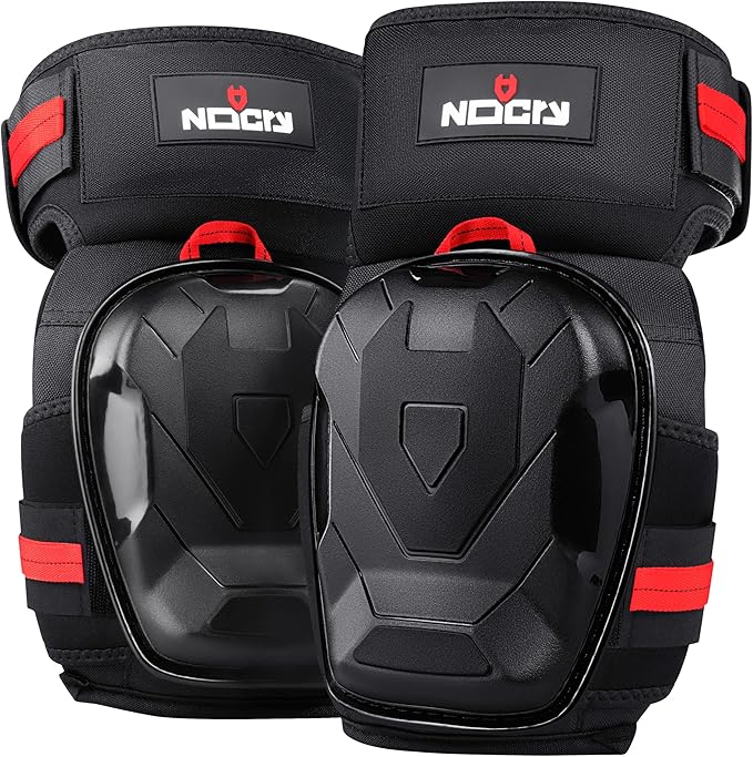 NoCry Professional Work Knee Pads for Men Construction with Ankle Support and Heavy Duty Anti-Slip Cap — Foam Cushion and ...