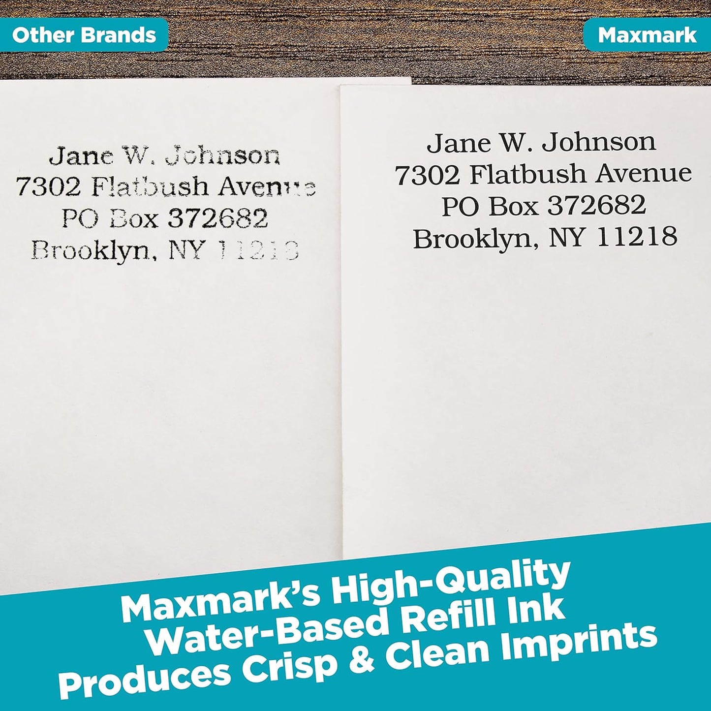 MaxMark Premium Refill Ink for self Inking Stamps and Stamp Pads, Blue Color - 2 oz.