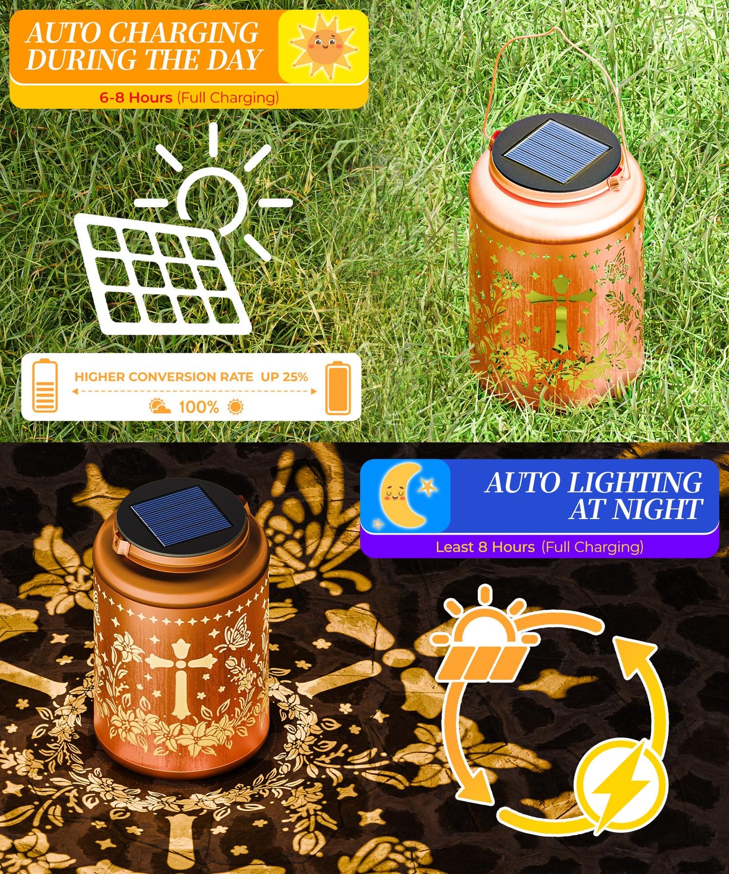 Christmas Stocking Stuffers For Women Faith Solar Lanterns Outdoor Waterproof Christians Gifts For Women Inspriation Religious Gifts For Woman Decoration Light For Garden Patio Yard