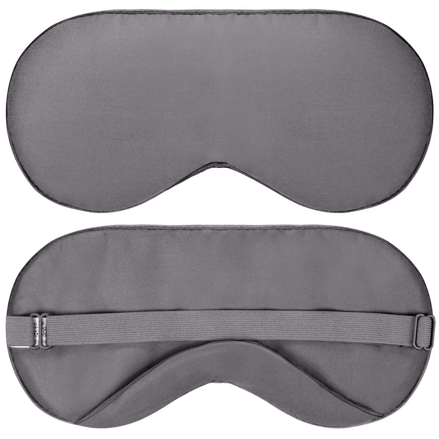 100% Bamboo Viscose Sleep Eye Mask - Dark Gray - Superior to Cotton - Light Blocking Travel Blindfold for Men & Women - Ultra-Soft & Comfortable with Adjustable Strap for Restful Sleep - by JoMo