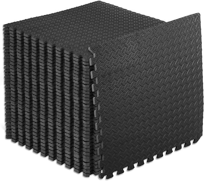 ProsourceFit Puzzle Exercise Mat ½ in, EVA Interlocking Foam Floor Tiles for Home Gym, Mat for Home Workout Equipment, Flo...