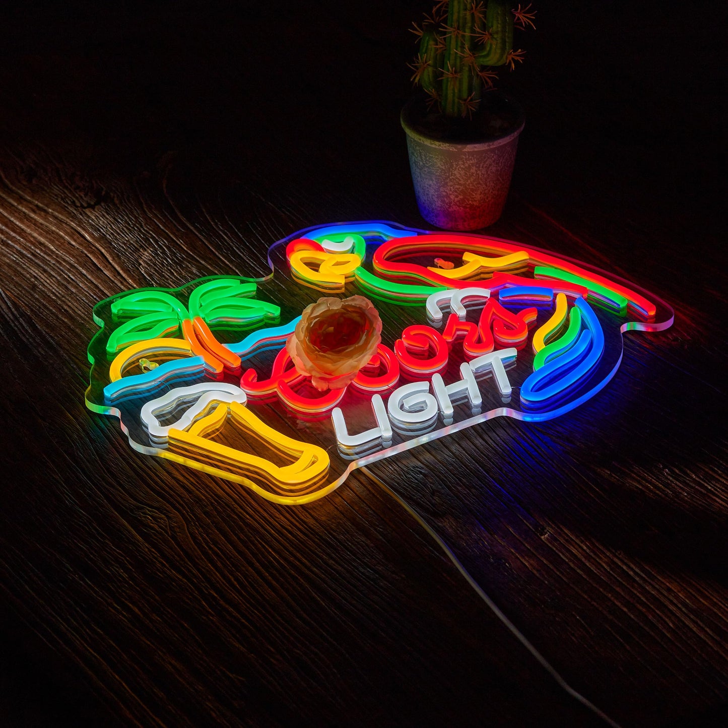 Bar Parrot Crs Light Neon Sign For malt-inspired Palm Tree Wall D?Cor Dimmable Switch Neon Led Light Up Signs With Usb Powered For Home Bedroom Man Cave Art Decor Gift