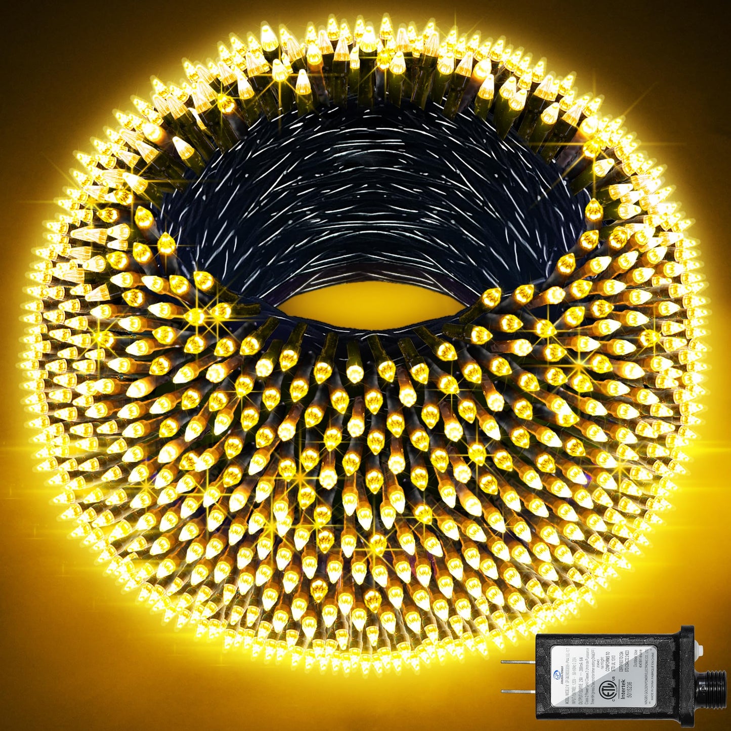 1500 Led 470Ft Christmas Lights Outdoor 12 Lighting Modes Christmas String Lights With Timer  Dimmable Warm White Led String Light Waterproof For Yard Patiotree Xmas Wedding Party Holiday Decorations