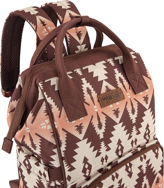 Montana West Wrangler Callie Diaper Bag Backpack with Stroller Straps Multifunction Baby Travel Bag WG2204-9110BR