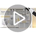 Yudylg 14 Pack Curtain Spacers EVA Foam Rollers – 85 mm White Curtain Shaper for Drapes, Snap-Fit Uniform Spacing Design f...