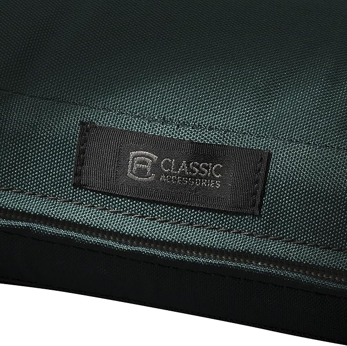 Classic Accessories Ravenna Water-Resistant Patio Chair Seat Cushion, 18 x 18 x 2 Inch, Mallard Green, Patio Furniture Cushions