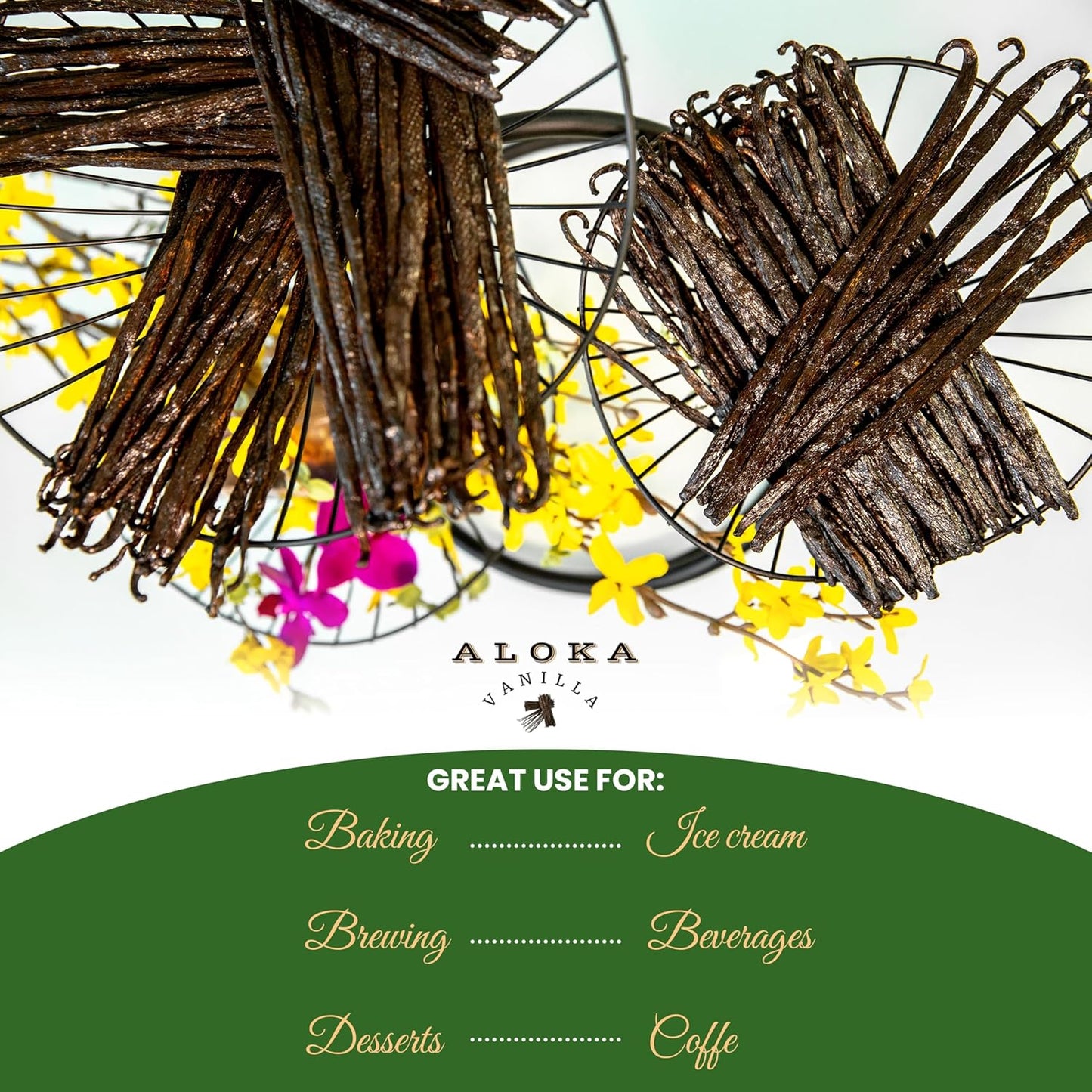 16oz (1 Pound) Count Organic Madagascar Vanilla Beans – Grade A Bourbon Pods | Gourmet Whole Vanilla Beans for Baking, Cooking, Extract Making | Rich Aroma, Premium Flavor, Non-GMO, Vegan