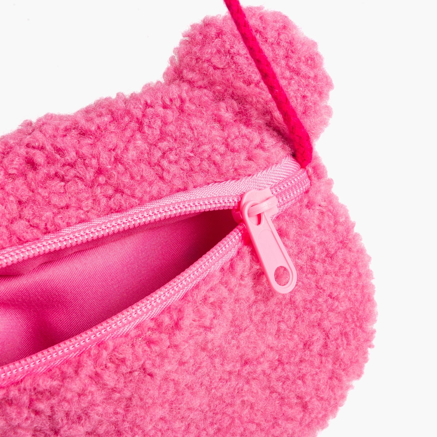 Plush Teddy Bear Crossbody Bag for Little Girls, Toddlers, Kids Age 3-8 - Pink