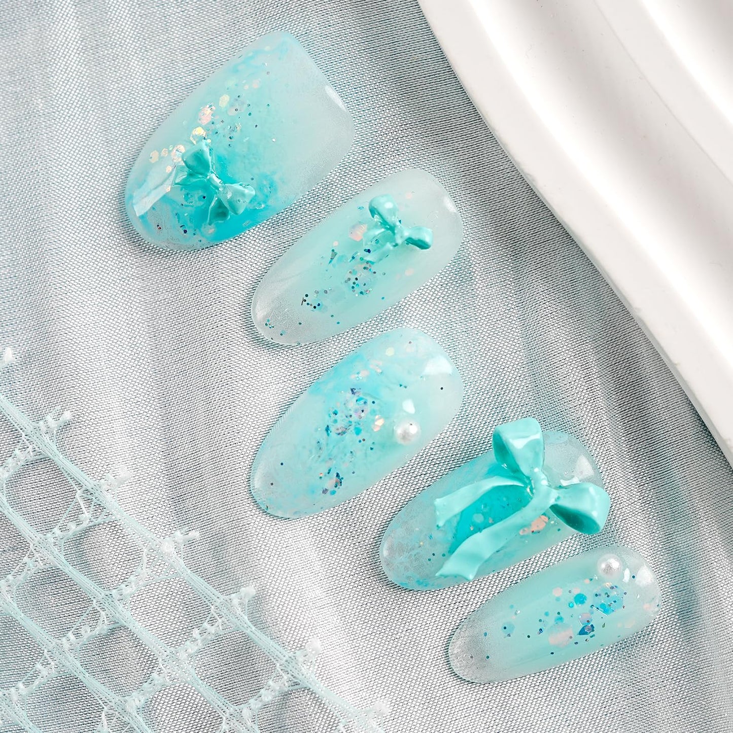 JODSONE Ocean Wave Blooming Gel Nail Polish,16.5ml Sky Blue Blooming Liquid for Spreading Effect Wave,High Fluidity Wave Texture