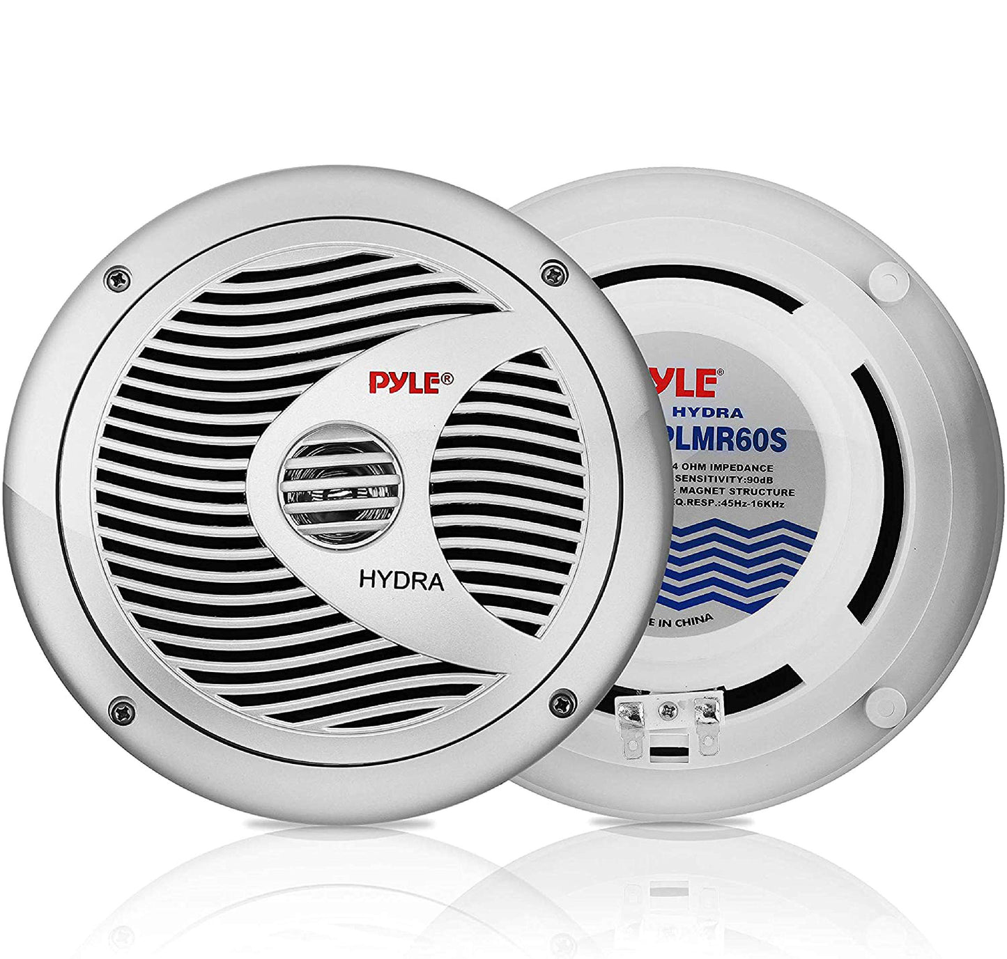 Pyle 6.5    Dual Marine Speakers - 2 Way Waterproof And Weather Resistant Outdoor Audio Stereo Sound System With 150 Watt Power,