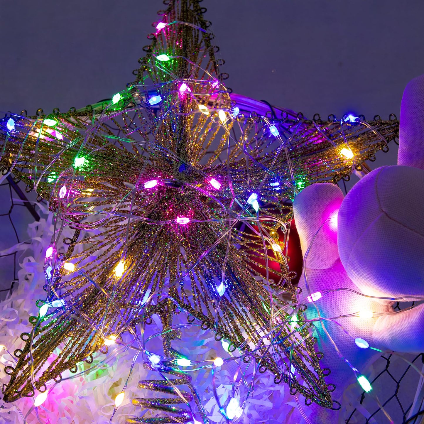 Zeluxdot 100Ft Fairy Lights, 300 Leds Waterproof Twinkle String Lights, Multicolor Copper Wire, Remote Control For Indoor/Outdoor Use