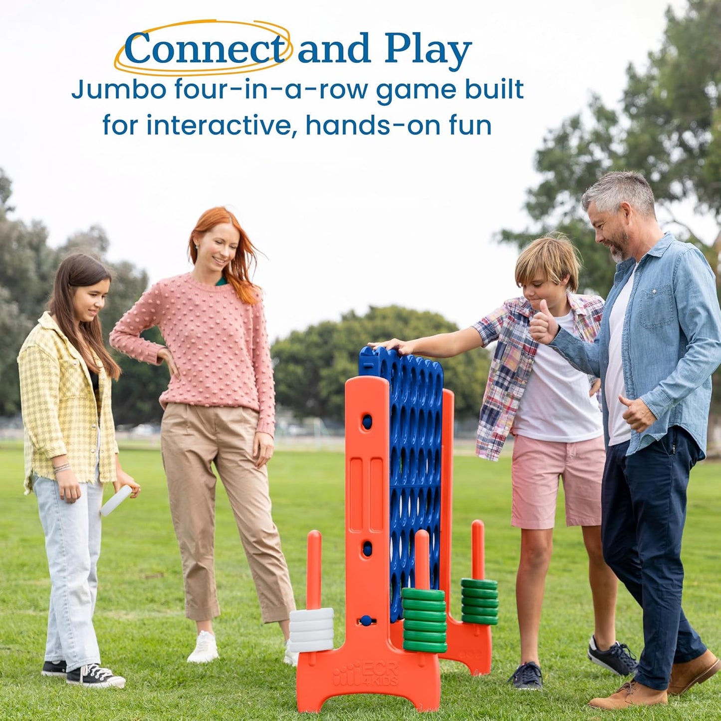 ECR4Kids Jumbo 4-to-Score, Giant Game, Blue/Orange