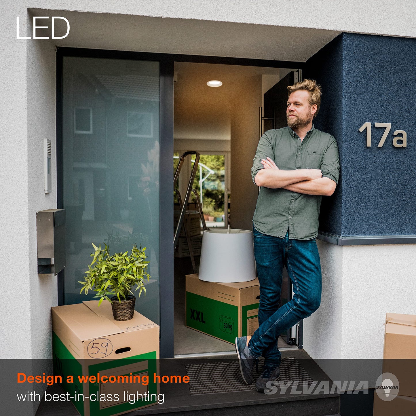 Sylvania ECO LED BR30 Light Bulb, 65W = 10W, Dimmable, Frosted Finish, 650 Lumens, 2700K, Soft White - 4 Pack (40870)