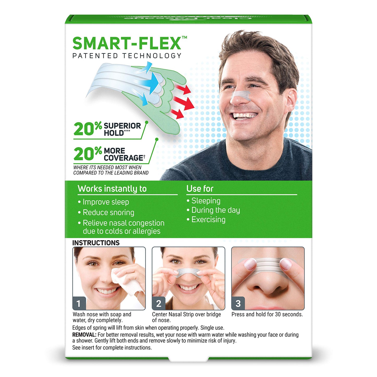 Clear Passage Nasal Strips Extra Strength, Clear, 26 ct | Works Instantly to Improve Sleep, Reduce Snoring, & Relieve Nasal Congestion Due to Colds & Allergies