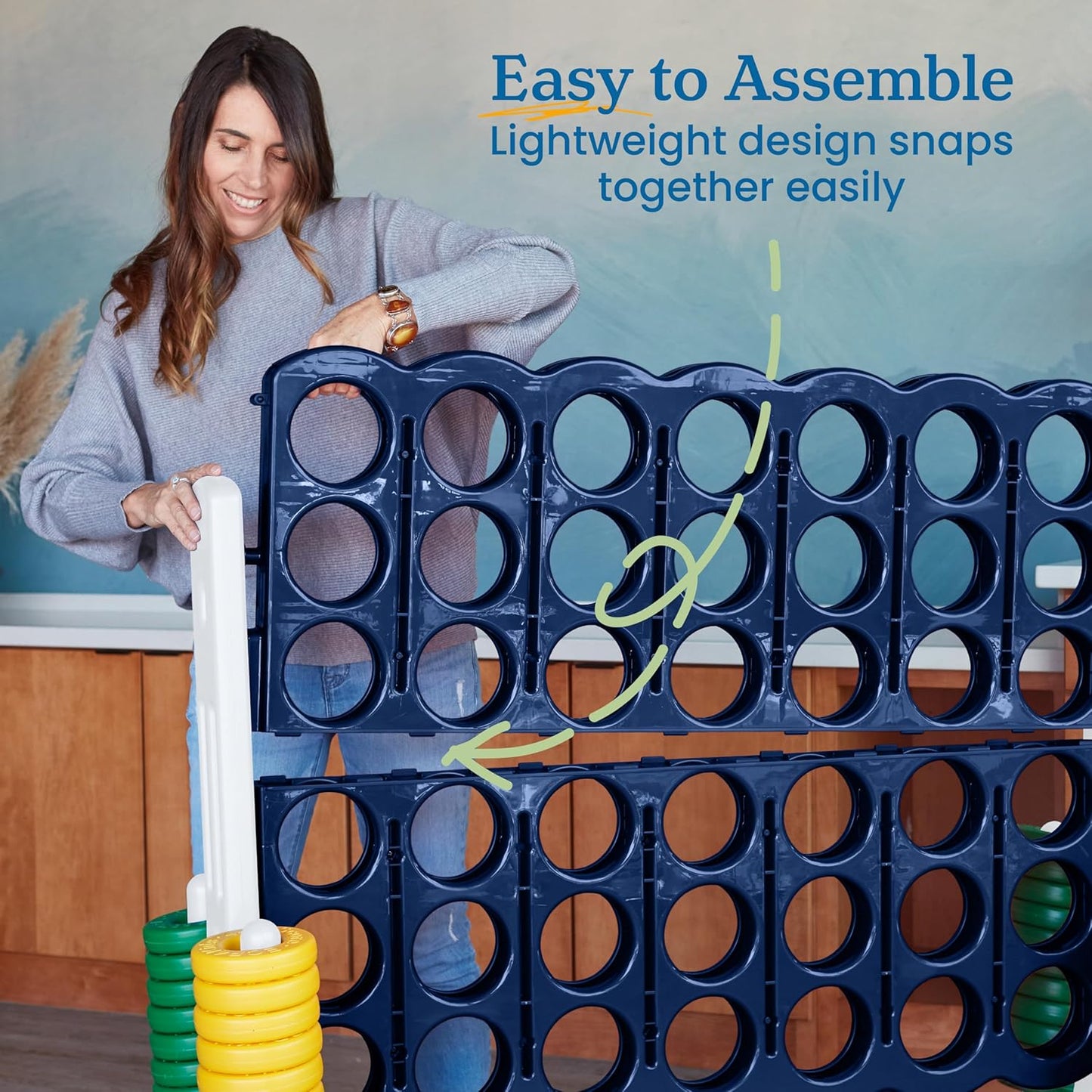 ECR4Kids Jumbo 4-To-Score, Giant Game, Blue/Gold