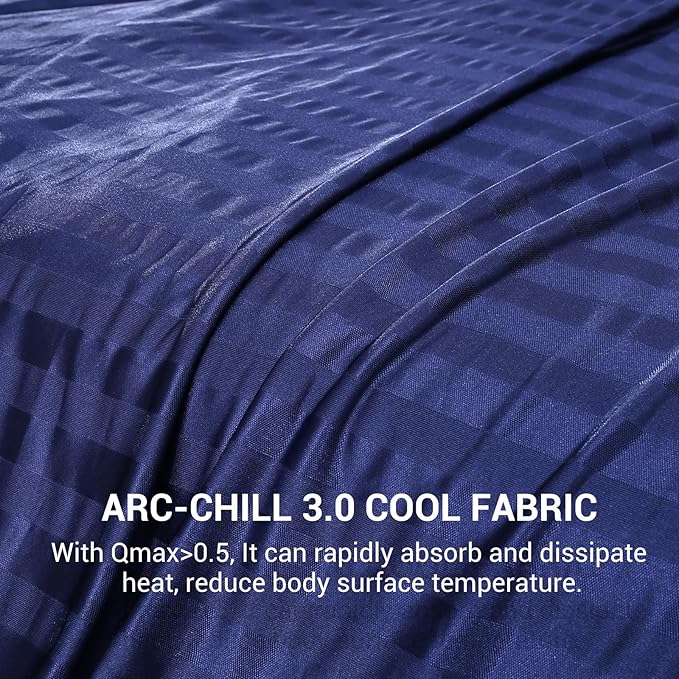 Elegear Revolutionary Cooling Blanket King, Absorbs Heat to Keep Body Cool for Night Sweats, Double Sided Arc-Chill3.0 Cool Fiber Q-Max>0.5, Lightweight Summer Cold Blankets Sleeping 90" x 108"