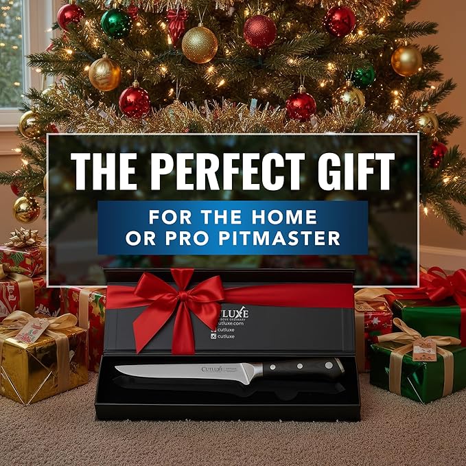 Cutluxe Boning Knife – 6" Razor Sharp Fillet Knife – High Carbon German Steel – Full Tang Ergonomic Handle Design, Grilling Gifts for Men – Artisan Series