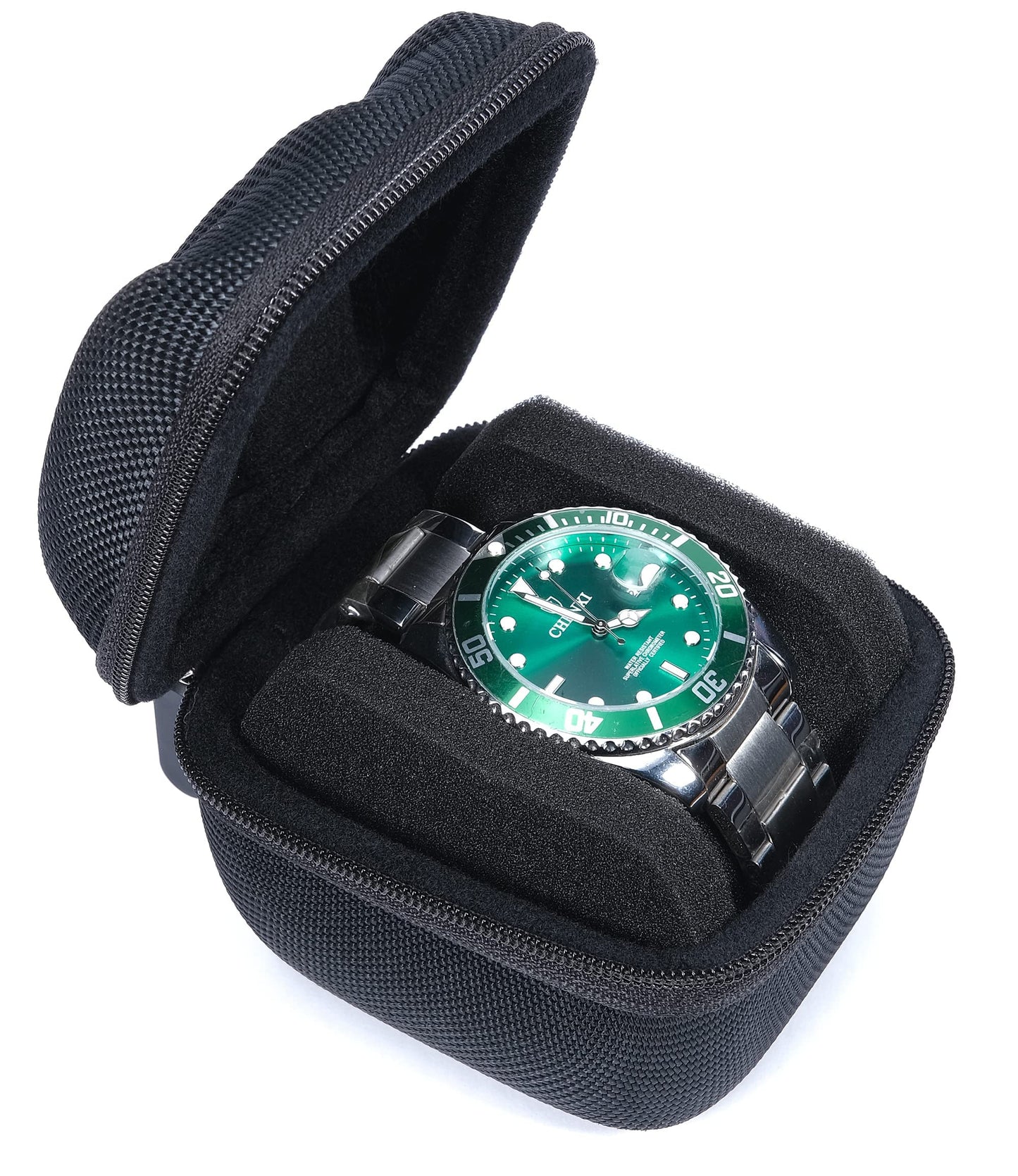 RIGICASE Single Hard Watch travel case, Men's wristwatch smartwatch sports watch Roll Display Organizer box with custom flexible