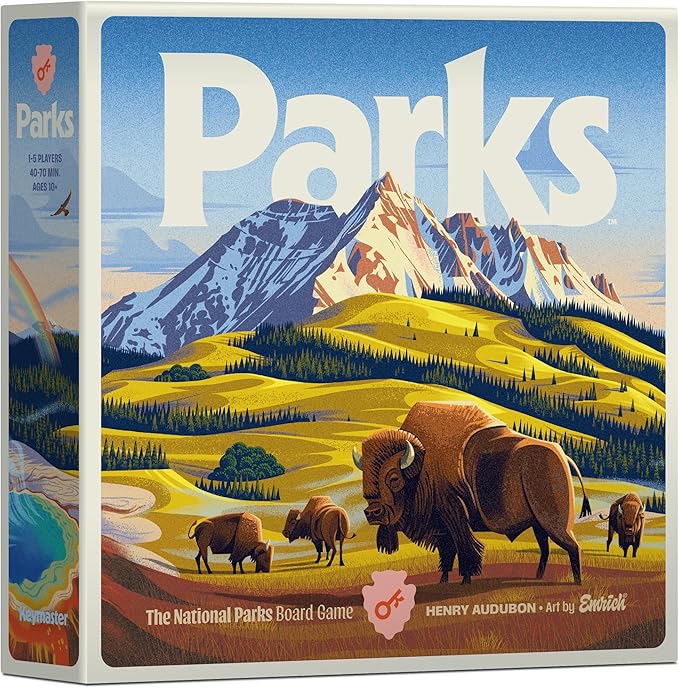 Keymaster Games Parks (2nd Edition) | Base Camp | Beautiful Strategy Game for Families, Adults, Kids or Solo | Explore Nat...