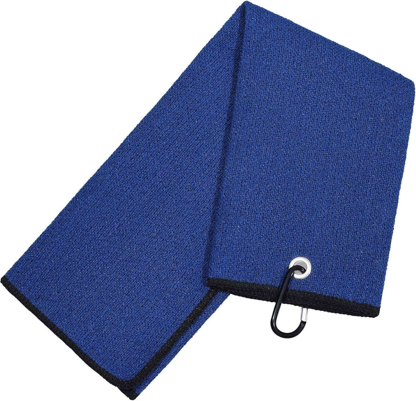 Mile High Life Tri-Fold Golf Towel, 2-in-1 Club & Ball Cleaner, Scratch-Free Scrubbing Side + Ultra-Soft Microfiber, Heavy-Duty Clip, Quick-Dry
