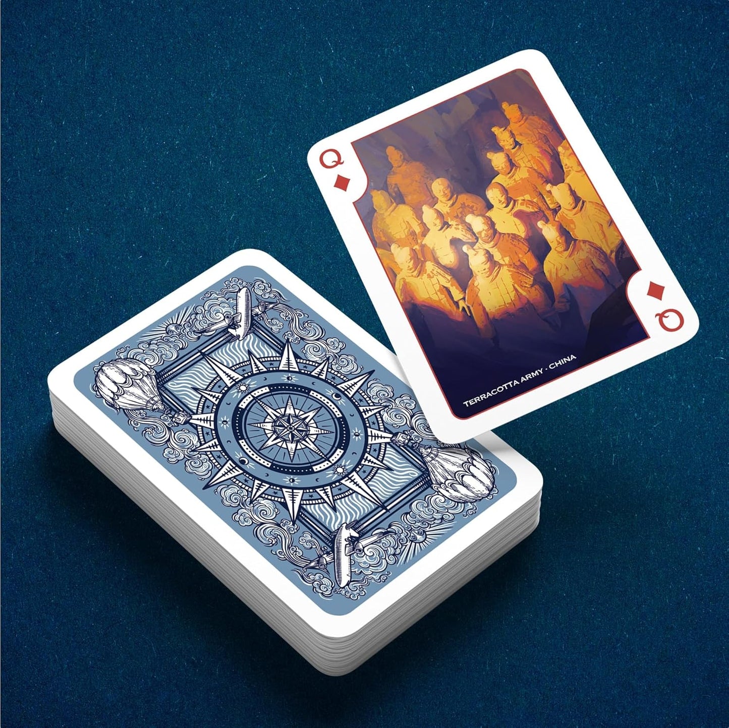 Underdog Games Around The World Themed Playing Cards | 52 Pieces of Stunning Custom Art | Unique Destination on Every Card
