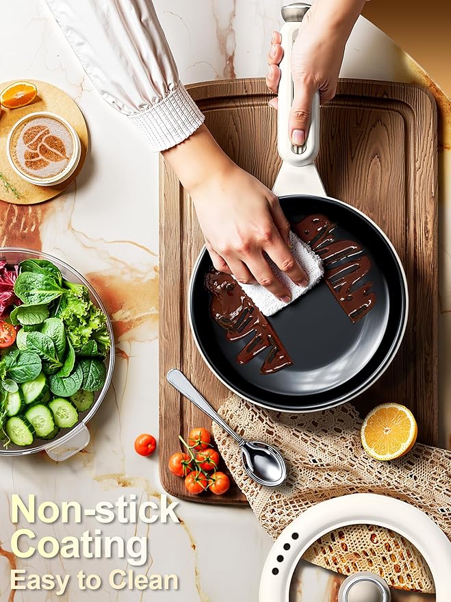 Dezin Electric pot with Steamer, 2L Non-Stick Sauté Pan, 5-in-1 Multifunctional Hot Pot Electric for Steak, Fried Rice, Oatmeal, Soup, Dual Power Control, Portable Pot for Dorm, Office & Small Kitchen