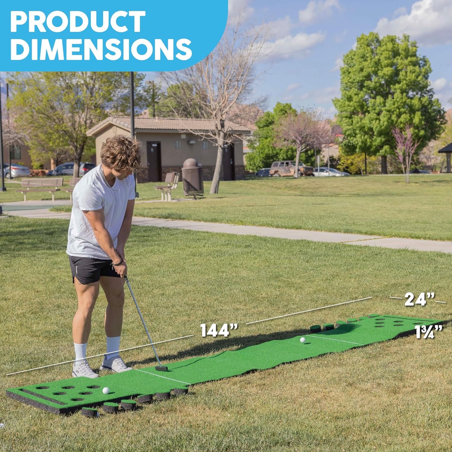 MD Sports Big Sky Putting Green Golf Training Games Pong Style, Perfect for Golf Game Practice