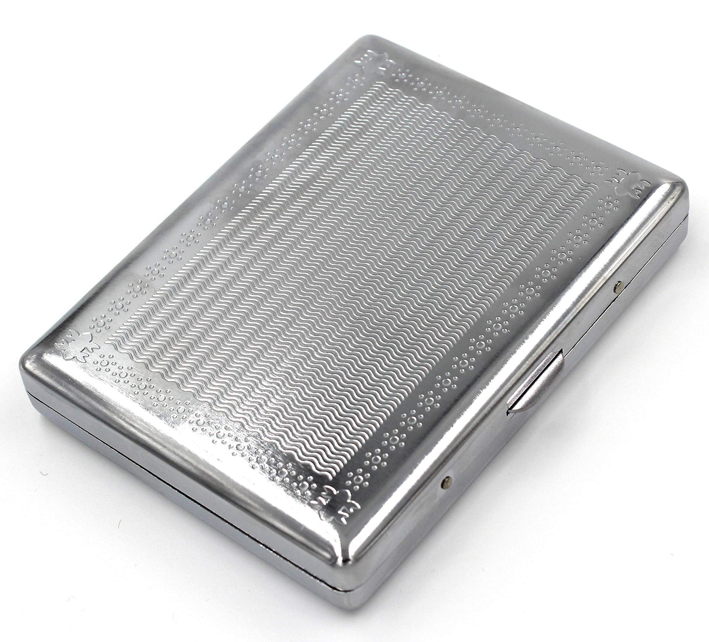 Retro Cigarette Case Victorian Style Metal Holder for Regular, King and 100's Size Credit Card Holder Pocket RFID Protective Security Wallet (Lin-L100)