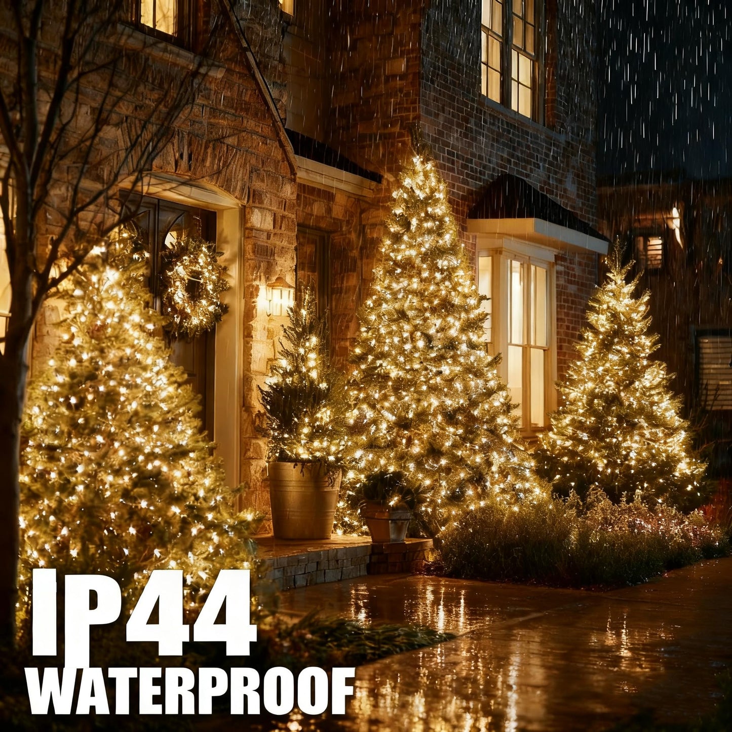 Tw Shine Christmas Lights  600 Led 196Ft Christmas String Lights Plug-In With 8 Modes Timer And Remote  Waterproof Outdoor Decorations For Bedroom Wedding Party Yard Tree Decor  Warm White