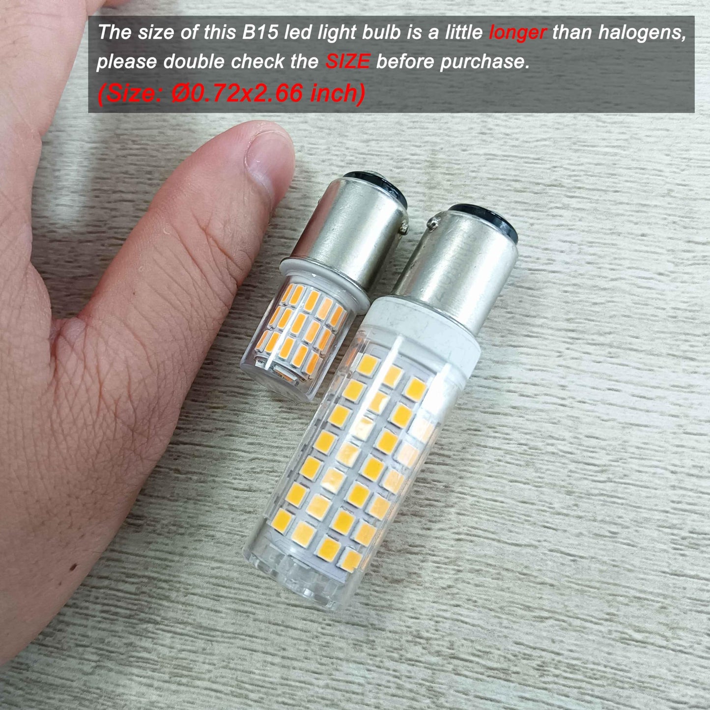 Ziomitus Dimmable BA15D LED Bulbs 6W 6000K Daylight, 5-Pack, Double Contact Bayonet Base for Sewing Machine Wall Light