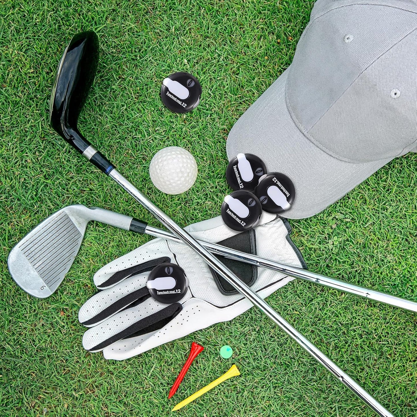 Weewooday 2 Pieces Golf Score Counter Golf Stroke Counter Golf Counter Clicker with One Touch Reset for Golf Game Scorekeeper Outdoor Activities Sport (Black)