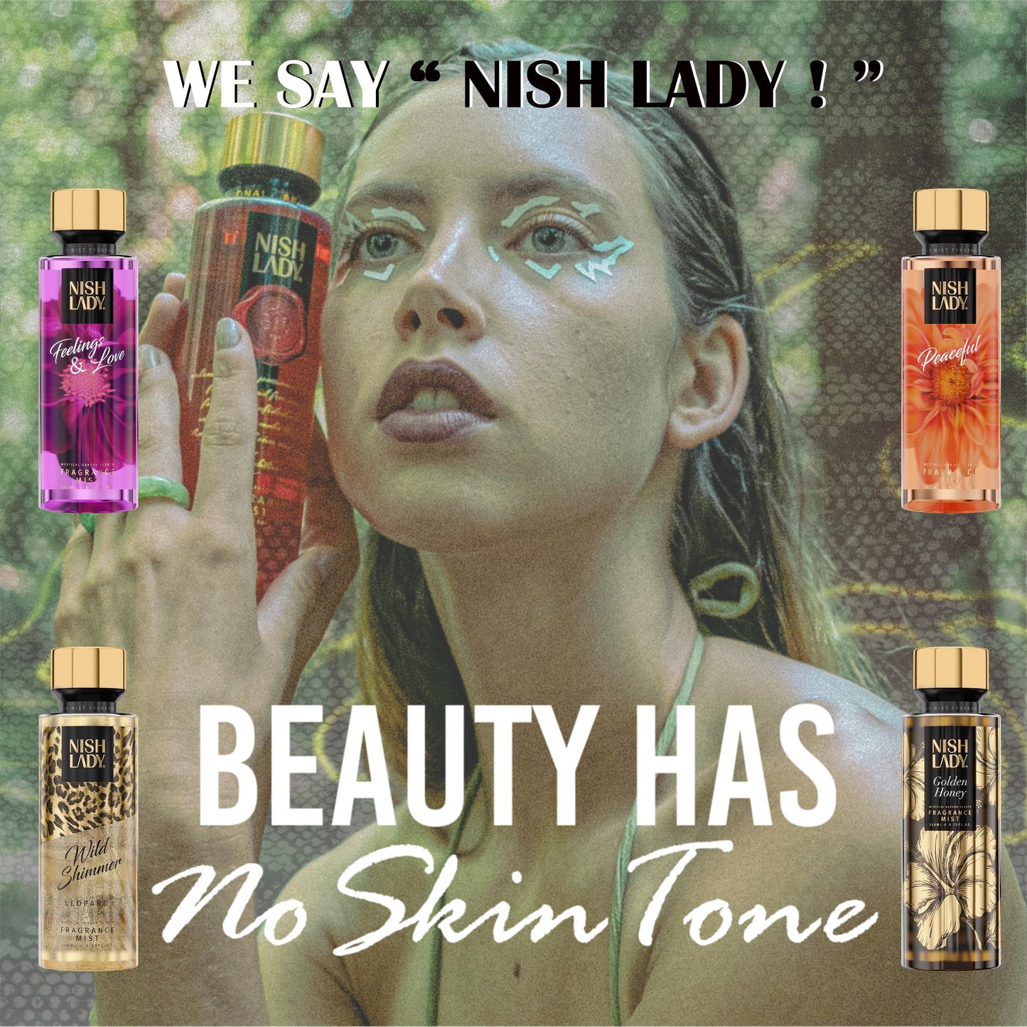 Nishlady Fragrance Mist Wild Shimmer ZEBRA 260ml / 8.79fl.oz