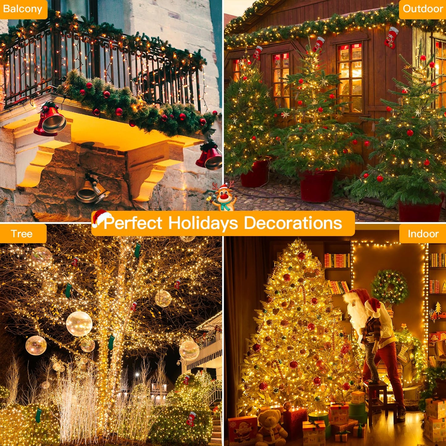 Ollny 262Ft Warm White String Lights, 800Led, Waterproof Fairy Lights With Remote, 8 Modes & Timer For Outdoor Party Decorations