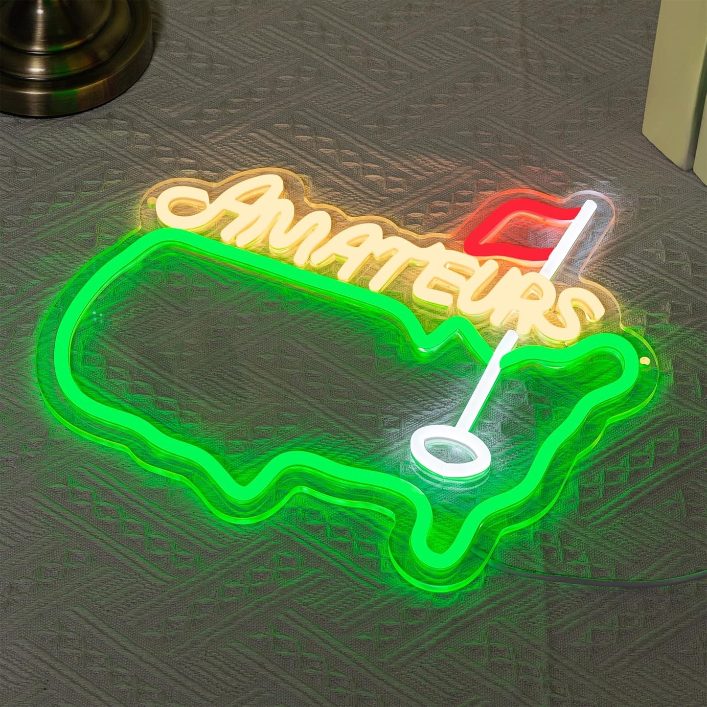 Amateurs Neon Sign Golf Neon Light for Wall Decor Green Dimmable Neon Signs Sport Wall Decorarion USB Powered Led Neon Light for Bedroom Golf Club Bar Game Room