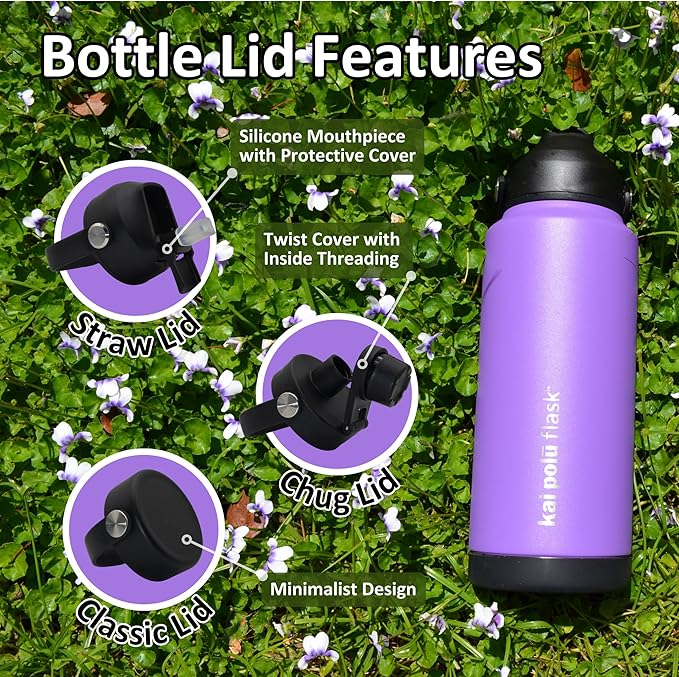 Insulated Stainless Steel Water Bottle (Mountain (Mauna), 32 oz)