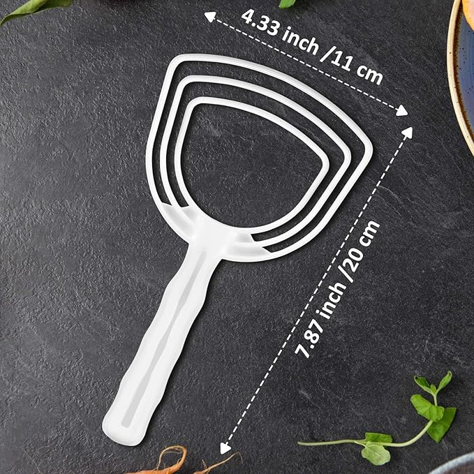 Mudder 4 Pieces Bone Dust Scraper Fish Scale Remover Butcher Plastic White Fish Descaler Meat Scraper Cleaning Tools for Kitchen Restaurant Catering Table