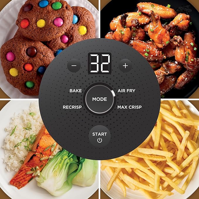 Ninja | Air Fryer | Crispi 4-in-1 Portable Cooking System | 4QT & 6 Cup Glass Containers, Crisper Plates & Storage Lids Included | Microwave, Freezer & Dishwasher Safe | Ginger Snap | FN101GD