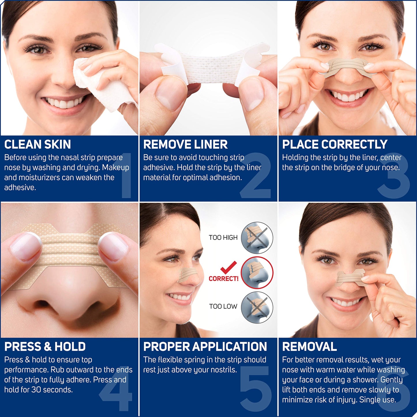 Clear Passage Nasal Strips Small to Medium, Tan, 50 Count | Works Instantly to Improve Sleep, Reduce Snoring, Relieve Nasal Congestion Due to Colds & Allergies