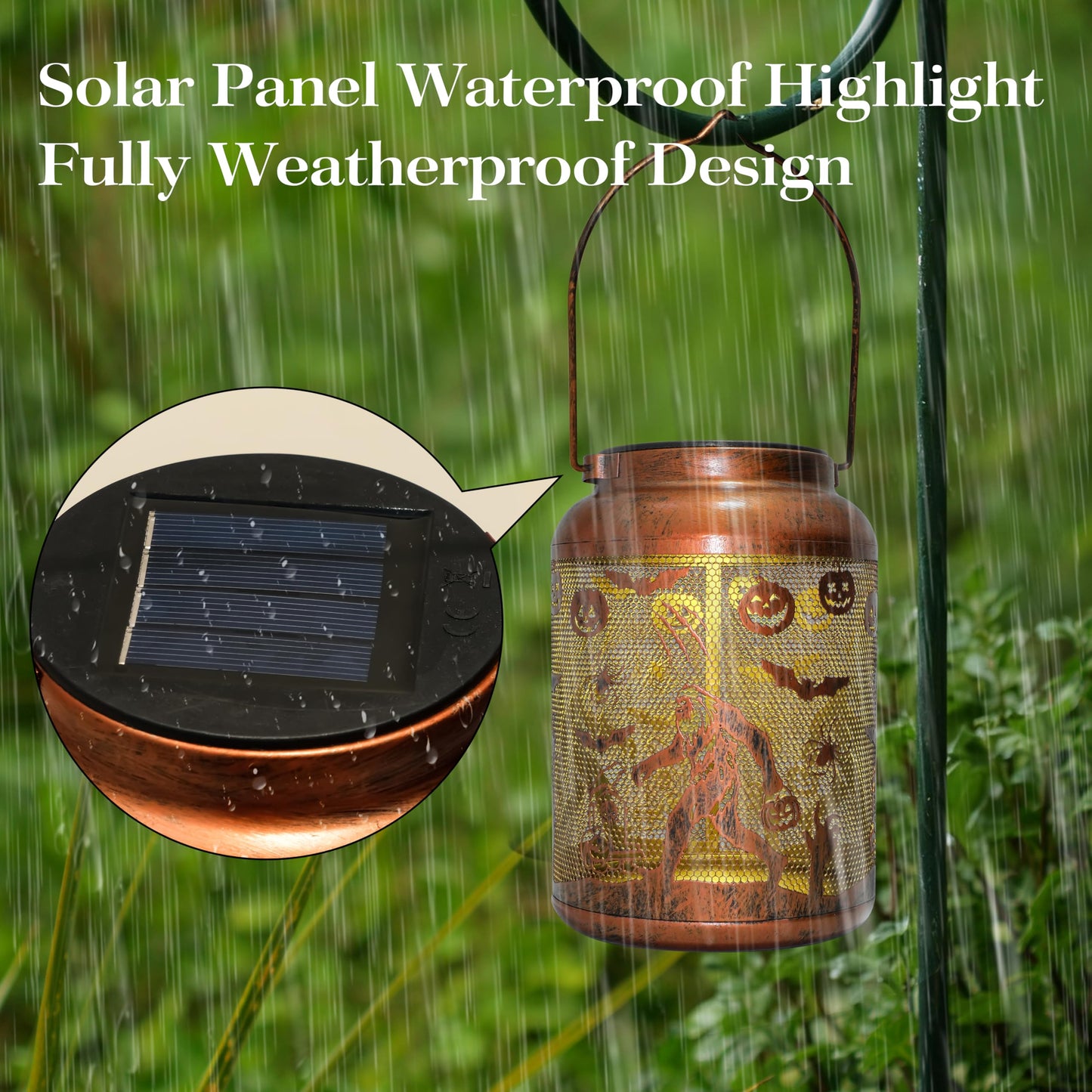 Bigfoot Solar Lanterns Outdoor Waterproof - Led Hanging Lantern Decor For Garden/Yard/Patio/Lawn  Perfect Gift For Women  Mom  Grandma  Men Halloween Birthday Christmas Mothers Day