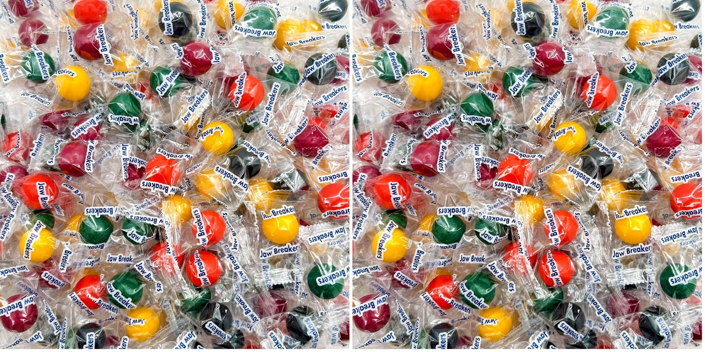 Jawbreakers Hard Candy | 2 Pound Bag - Approx. 150 Count | Individually Wrapped Halloween Candy | Assorted Fruit Flavored Retro