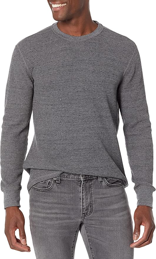 Amazon Essentials Men's Regular-Fit Long-Sleeve Waffle Shirt