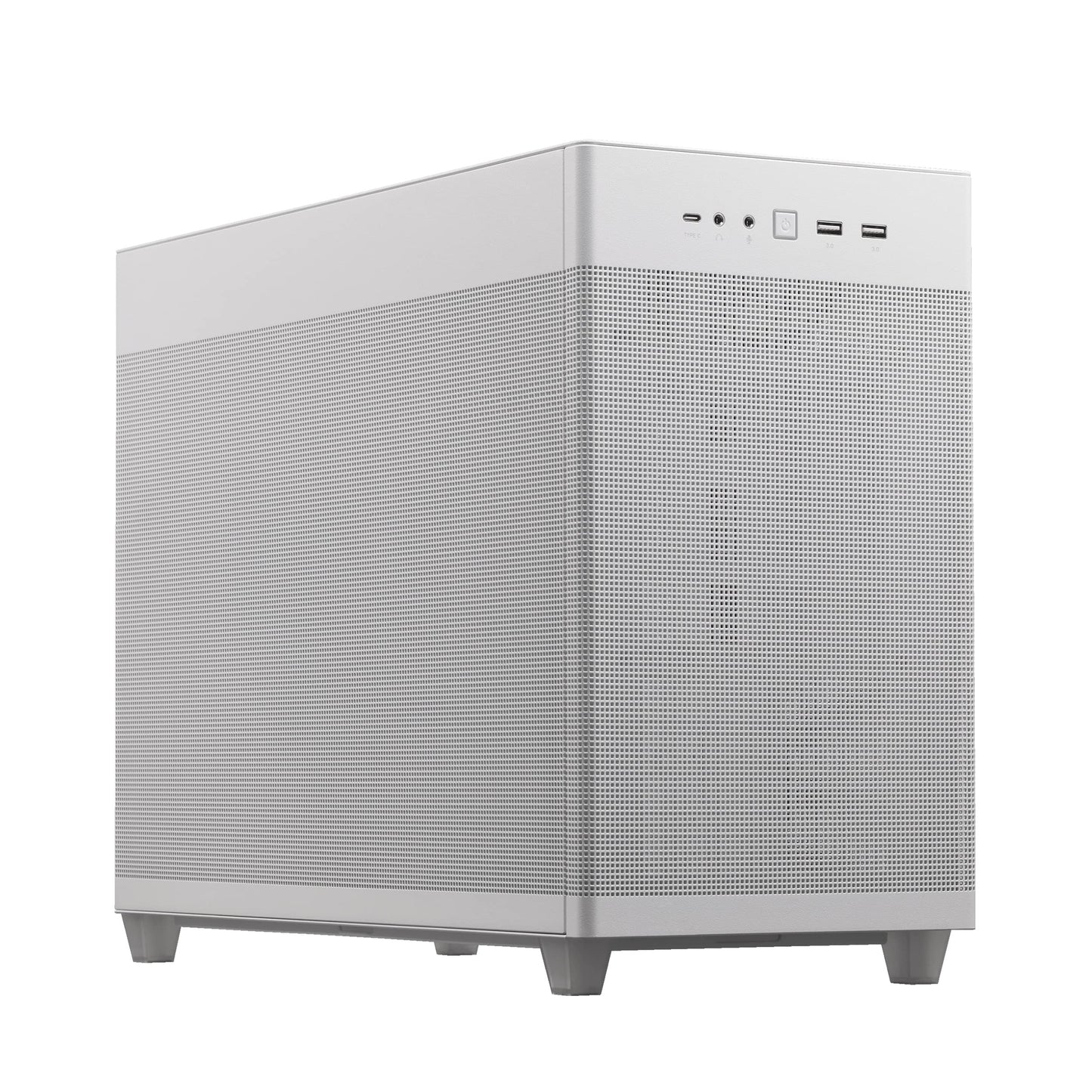 Asus Prime Ap201 33-Liter Micro Atx White Pc Case With Tool-Free Side Panels And A Quasi-Filter Mesh, With Support For 360 Mm Co