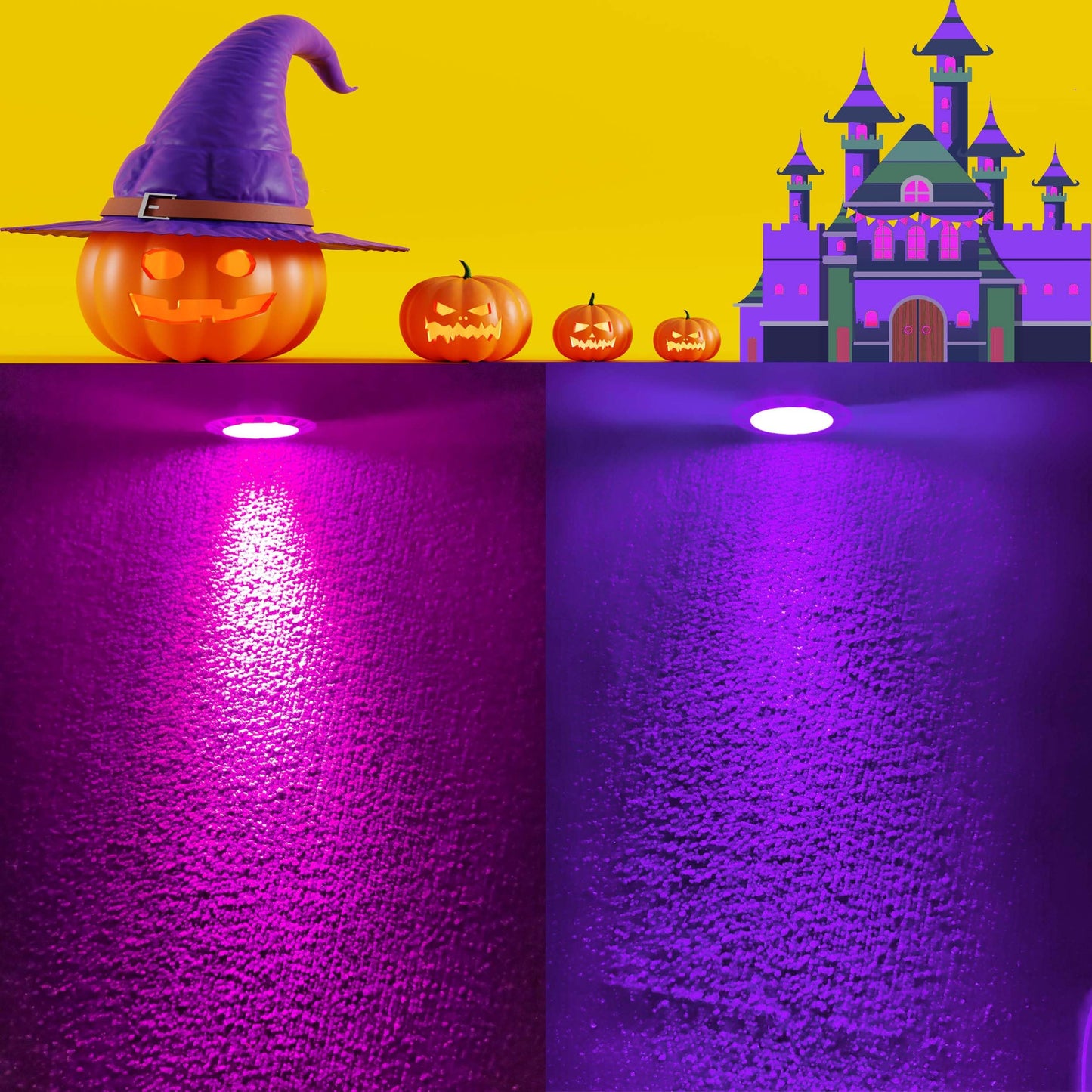 Alide Purple Mr16 Gu5.3 Led Bulbs 5W 20W 35W 50W Halogen Equivalent 12V Low Voltage Mr16 Led Purple Bulbs For Halloween Outdoor Landscape Yard Garden Tree Pool Holiday Lighting 38 Deg 6 Pack