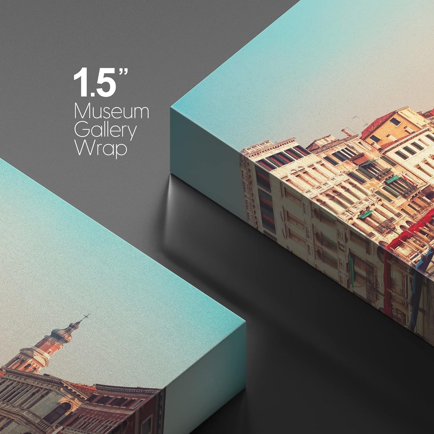 wall26 - Canvas Prints Wall Art - Rialto Bridge and Gondolas in Venice. | Modern Wall Decor/Home Decoration Stretched Gallery Canvas Wrap Giclee Print. Ready to Hang - 16" x 24"