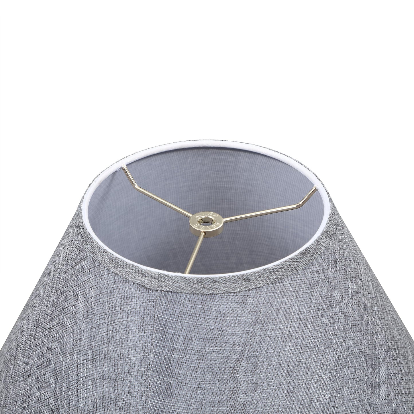 Aspen Creative Lamp Shade, Transitional Hardback Empire, Steel Gray, 18in wide, Model 32774, Material: Burlap